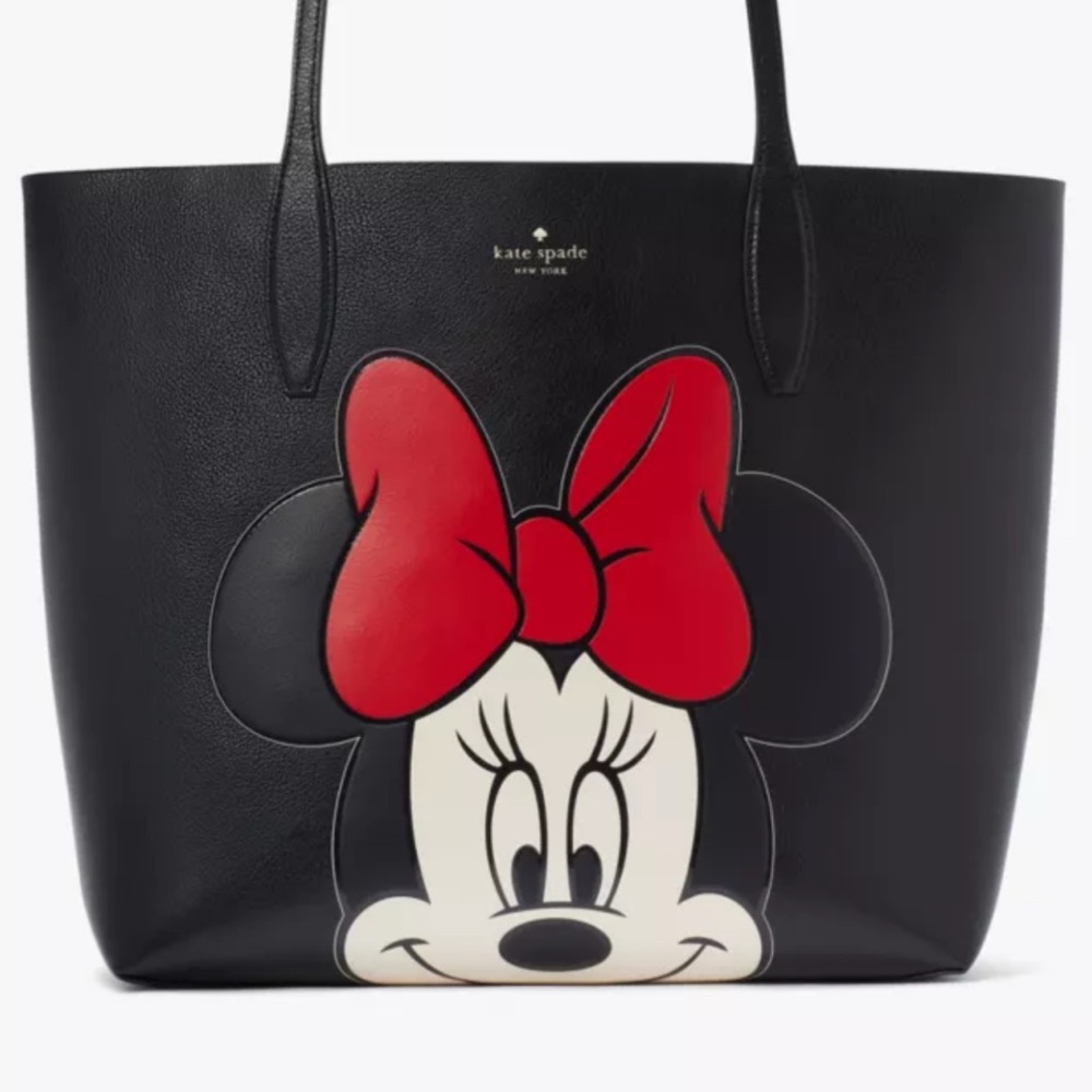 Kate Spade Black Tote with Red Bow Accent